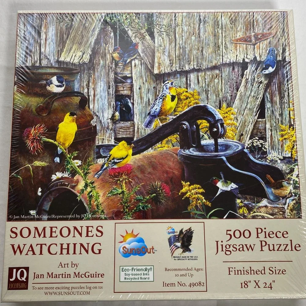 Jan Martin McGuire 500 Piece Someones Watching Jigsaw Puzzle SunsOut‎ Sealed